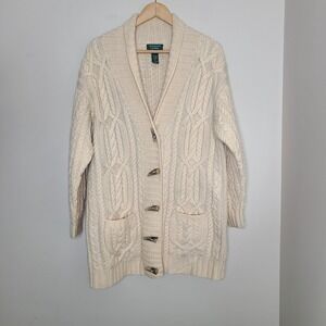 Vtv Exclusive Hand Knit Lauren Ralph Lauren Women's Wool Chunky Knit Sz S